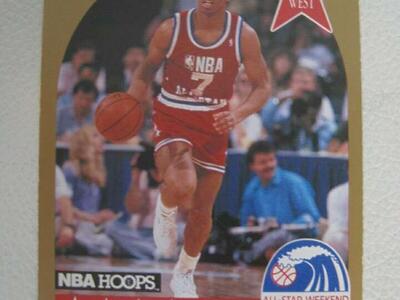 1990 NBA Hoops Basketball Card #19 - Kevin Johnson All-Star (very good, rare)