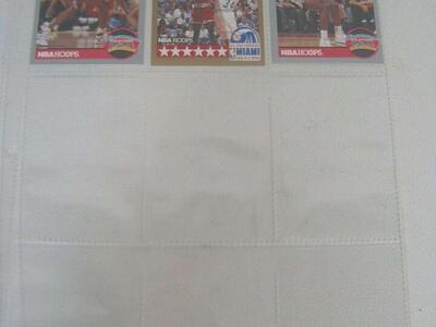 Lot of 3 San Antonio Spurs NBA Player Cards With Binder Sheet (David Robinson)