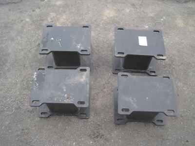 4 Large Vibratory Plate Compactor Rubber Isolator Shock Mount Black 8 in x 12 in