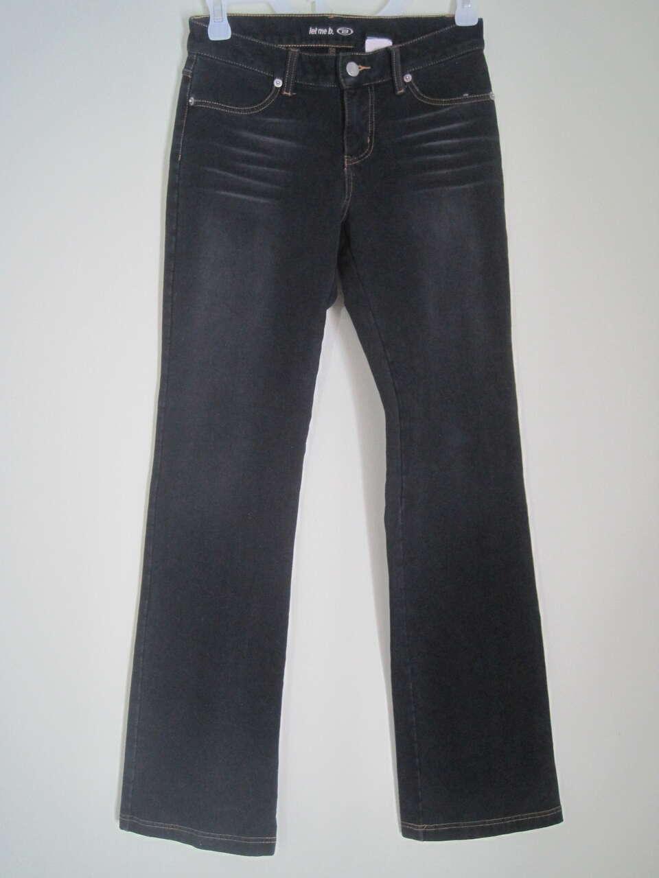 Let Me B. Women's Size 1 Dark Blue Bootcut Cotton/Spandex Mid-Rise Pant Jeans