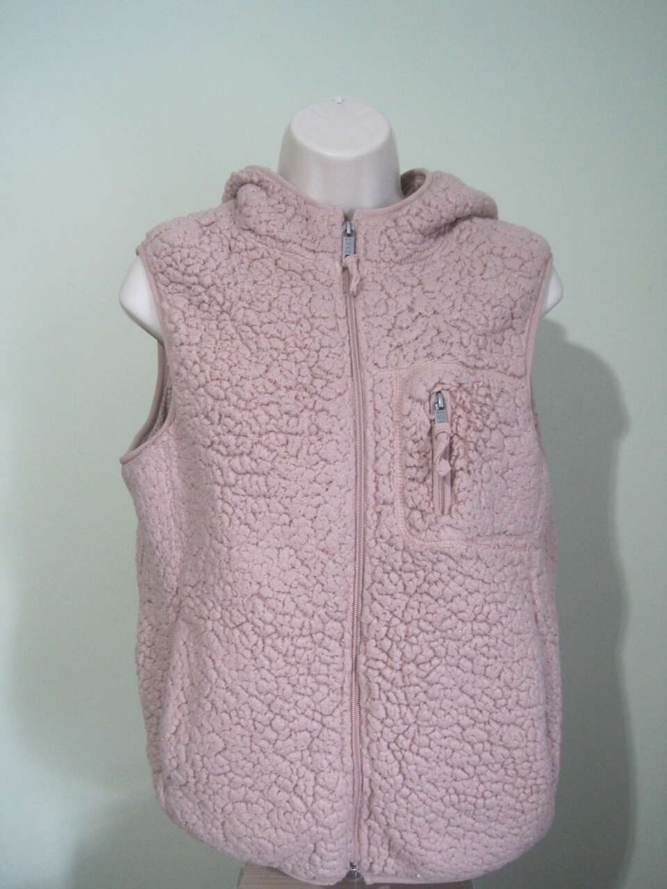 Original Weatherproof Vintage Women's Small Pink Sherpa Shearing Hooded Vest