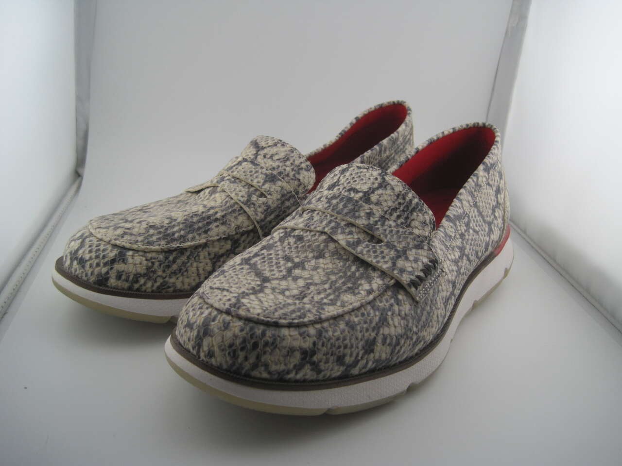 Cole Haan 4.ZEROGRAND Loafer Slip On Shoes Leather Snake Print Golf Women’s 11B