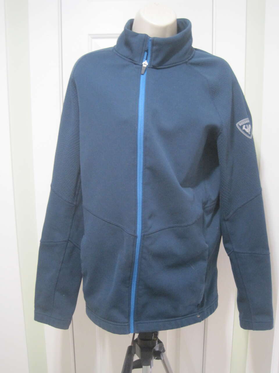 Rossignol Mens Soft Moss Classique Clim Jacket Large Navy Blue Snow Ski Thermal