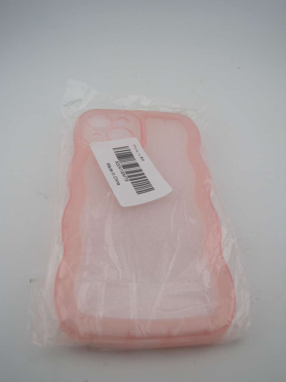 Pink Phone Case for iPhone 14 6.1 inches, Soft Transparent TPU Wavy Edges NEW