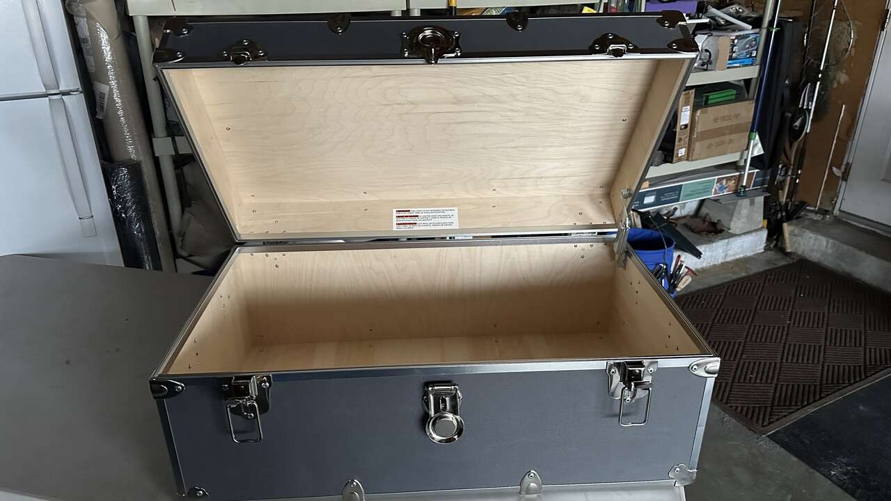 Brand new locking grey chest