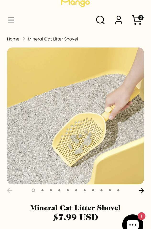 Mineral Cat Litter Shovel