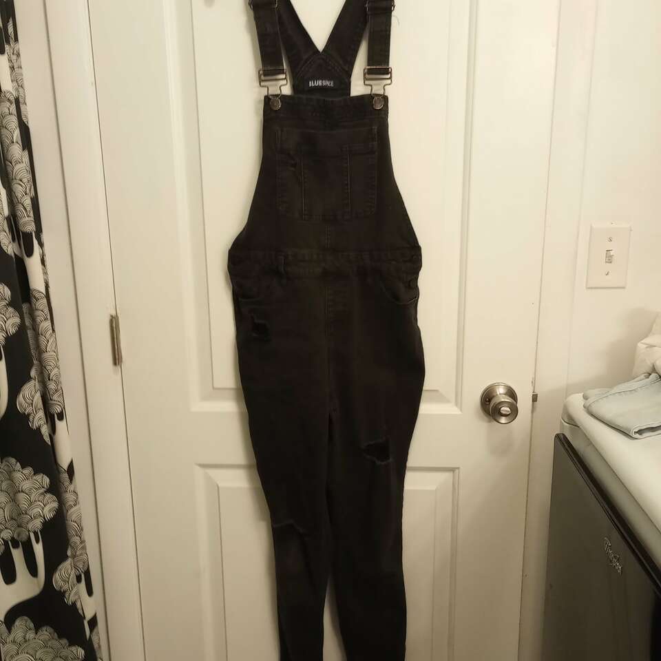 Teen's Black Overalls