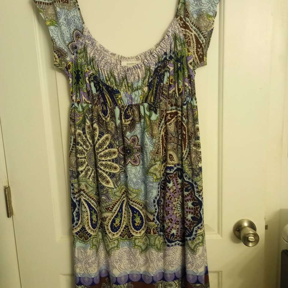 Multicolored Patterned Dress~size 6