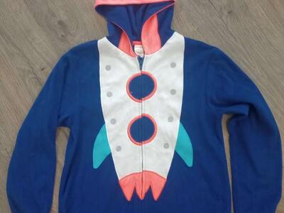 Rocket Ship Footies~Girl's 16