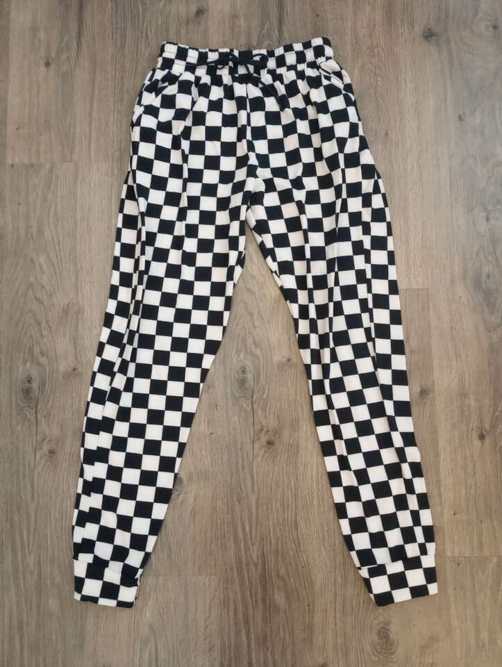 Black & White Checkerboard Joggers