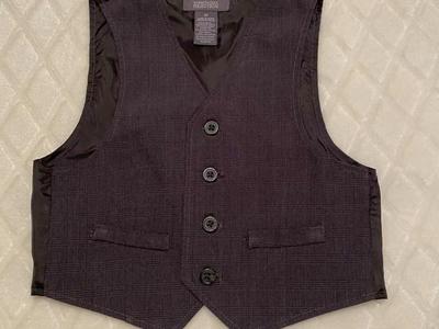 Plaid Button Up Suit Vest