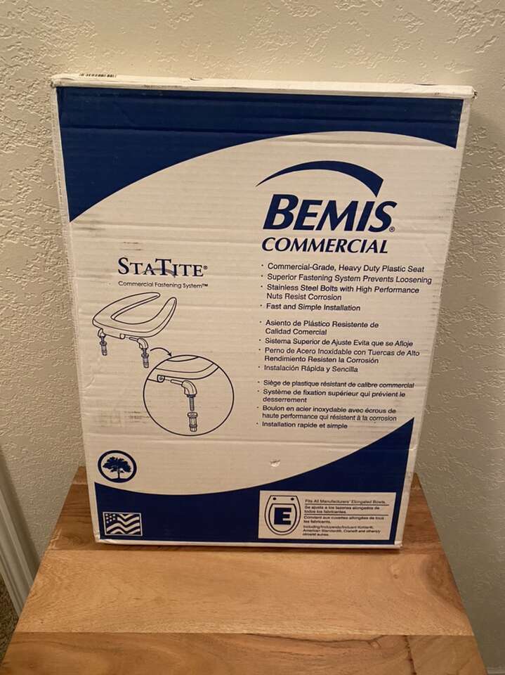 New Bemis Commercial Elongated Toilet Seat