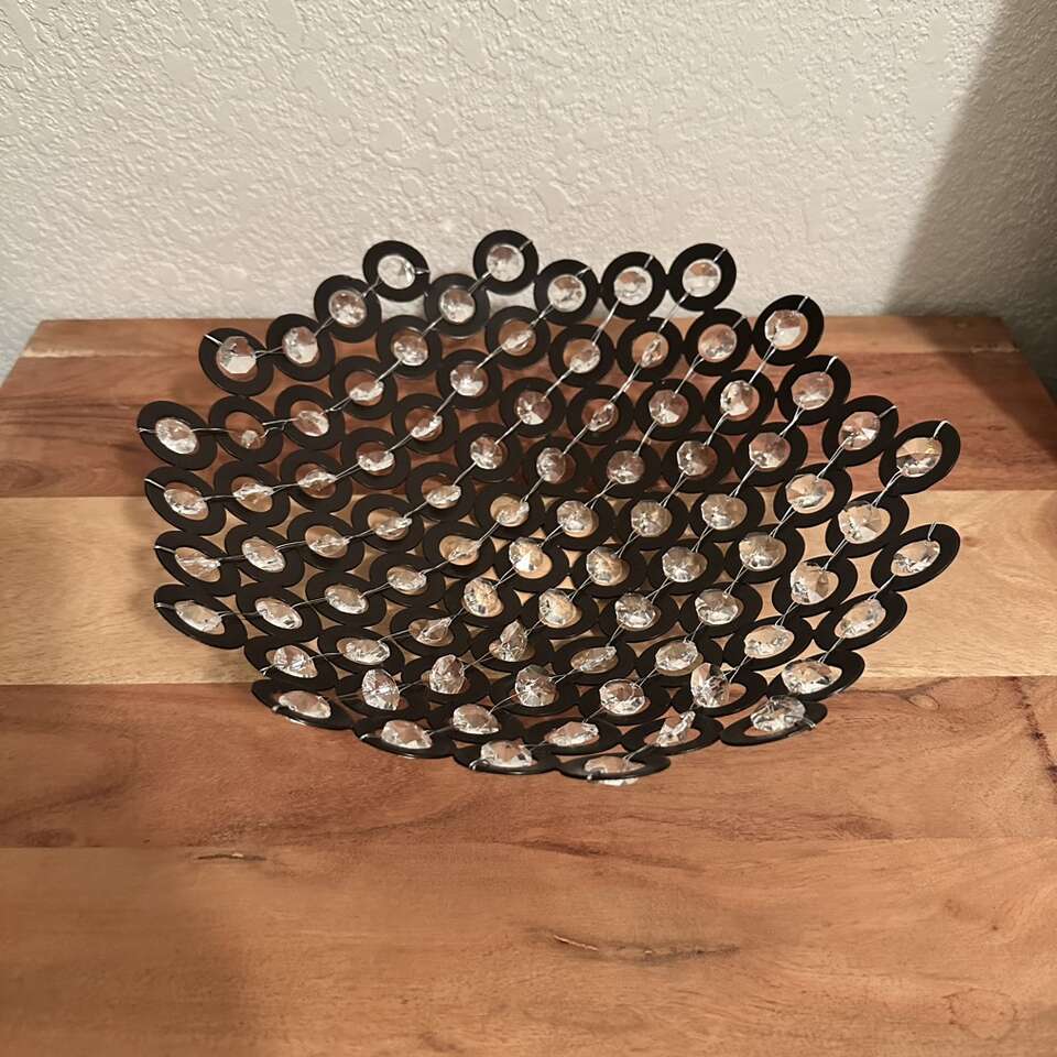 Metal Studded Fruit Decor Vase