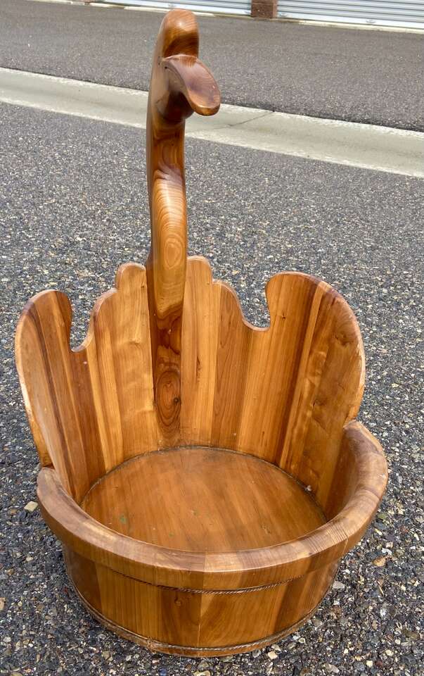 Antique Chinese Wooden Water Bucket