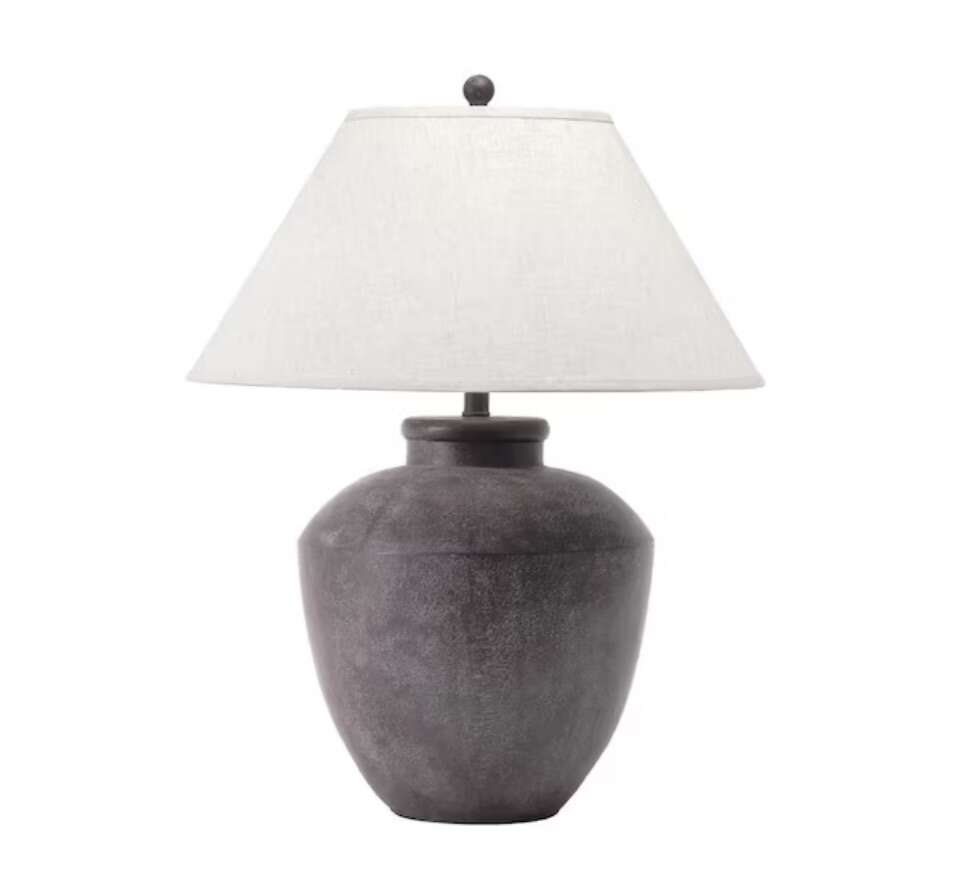 30 Inch Gray Resin Table Lamp