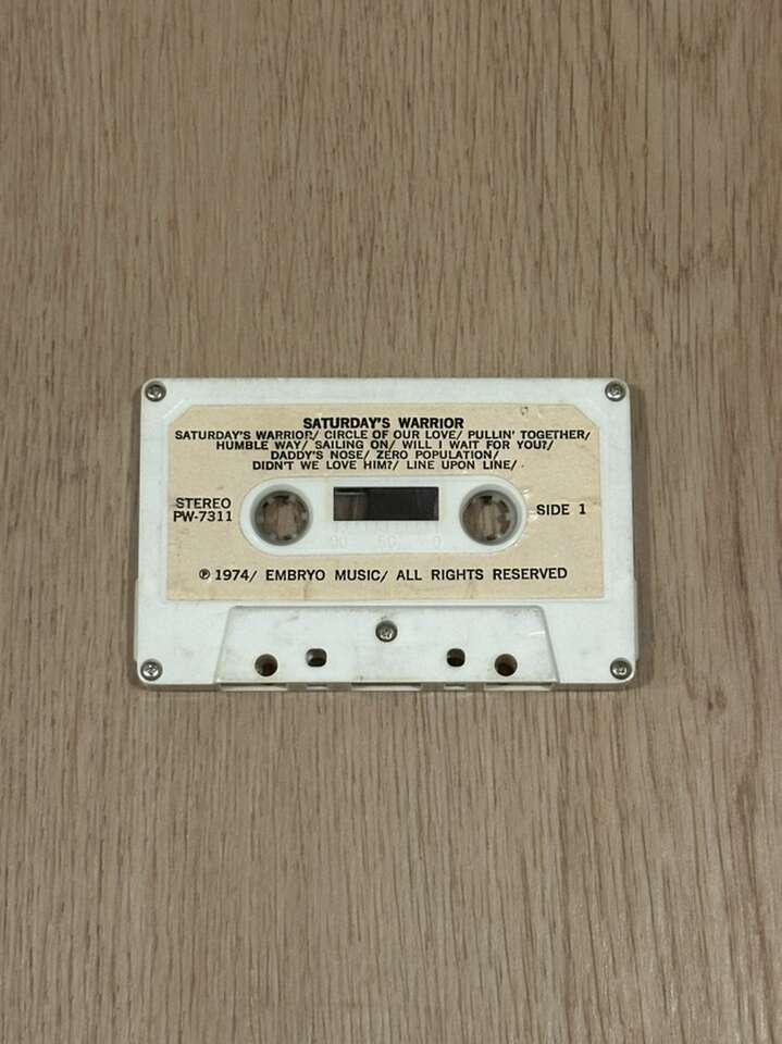 Saturday’s Warrior Cassette Tape (Missing Insert)