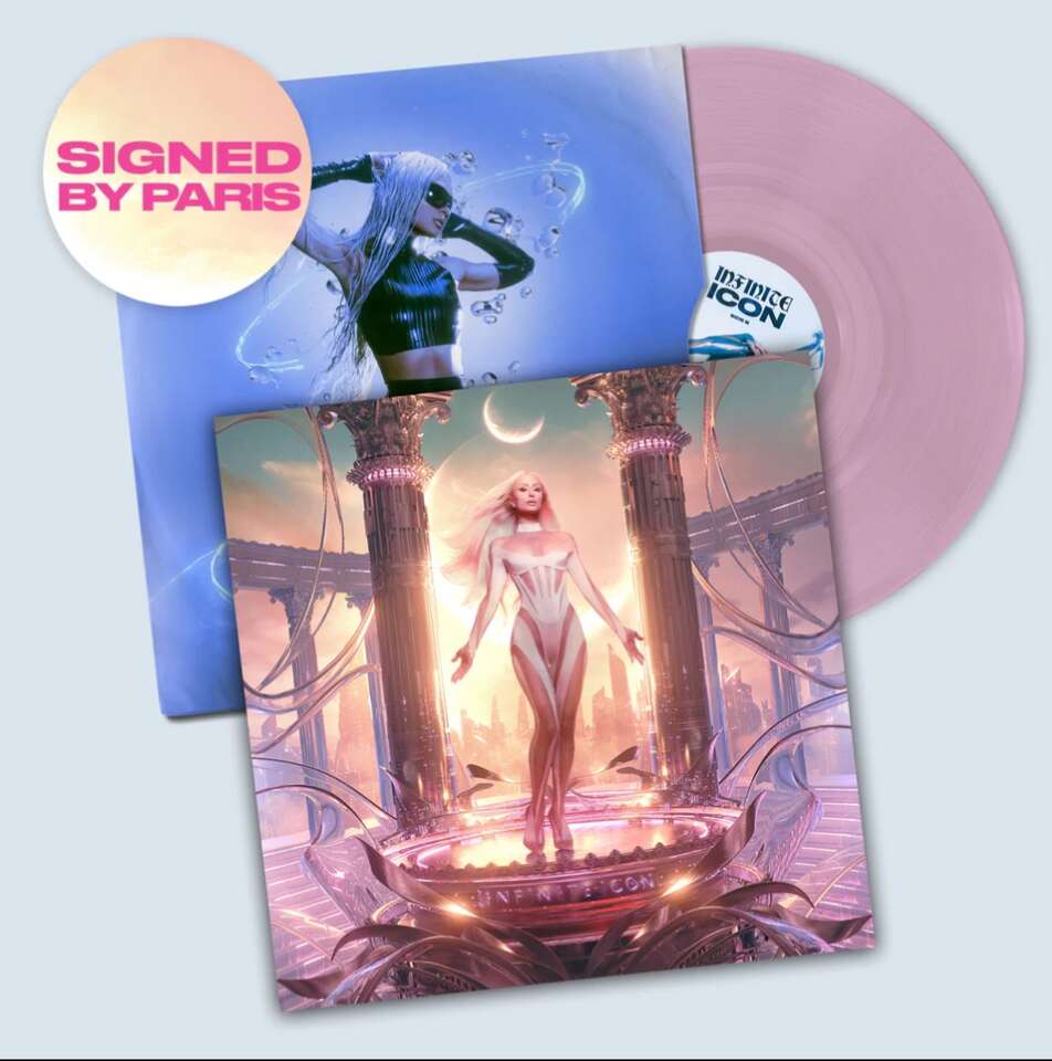 Paris Hilton-SIGNED Infinite Icon On Pink Vinyl LP