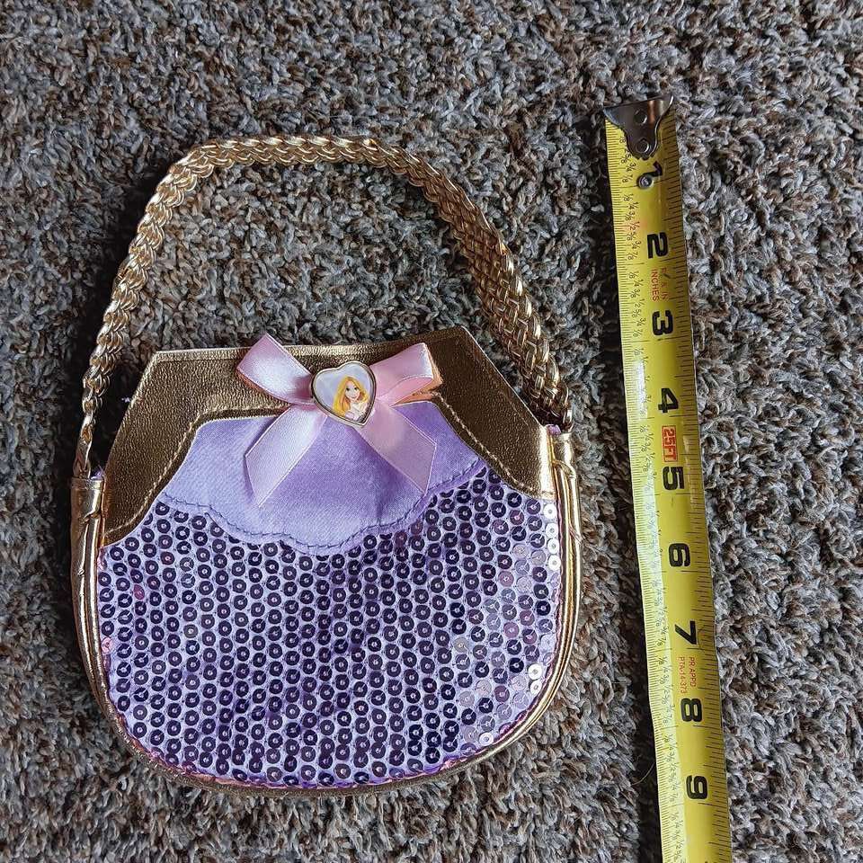 Disneys Rapunzel purple sequin purse
