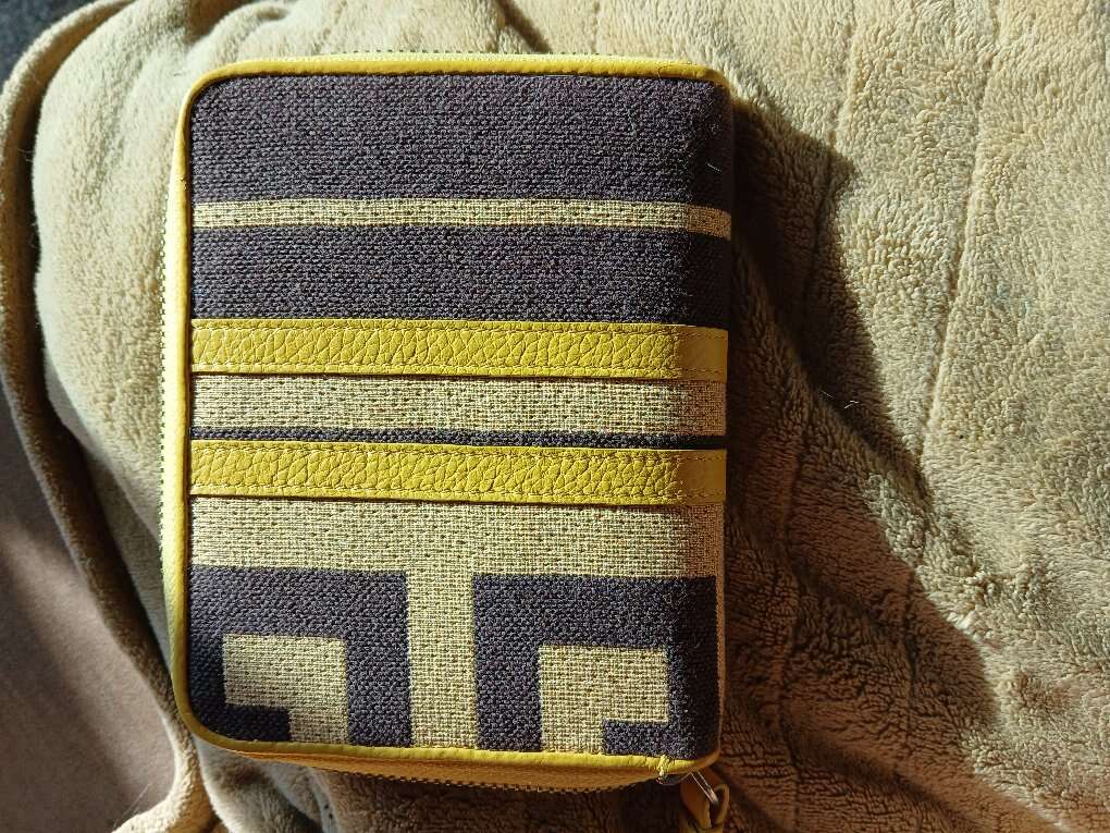 Bodhi fabric & italian leather small tech wallet