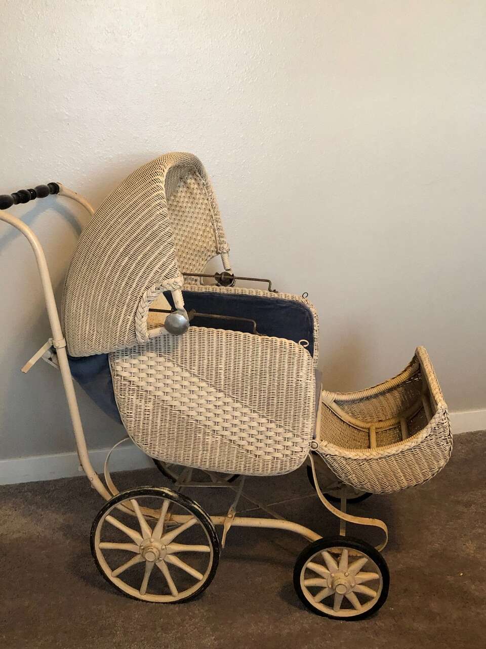 Antique Wicker Baby Carriage