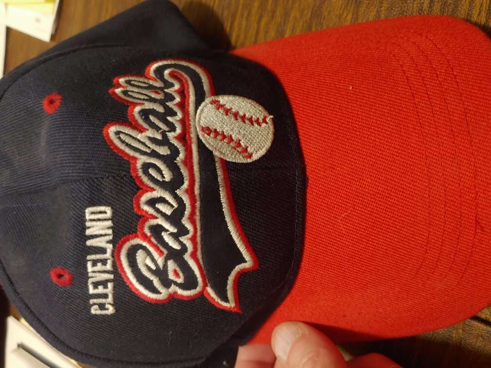 Cleveland Baseball Hat not worn much adjustable