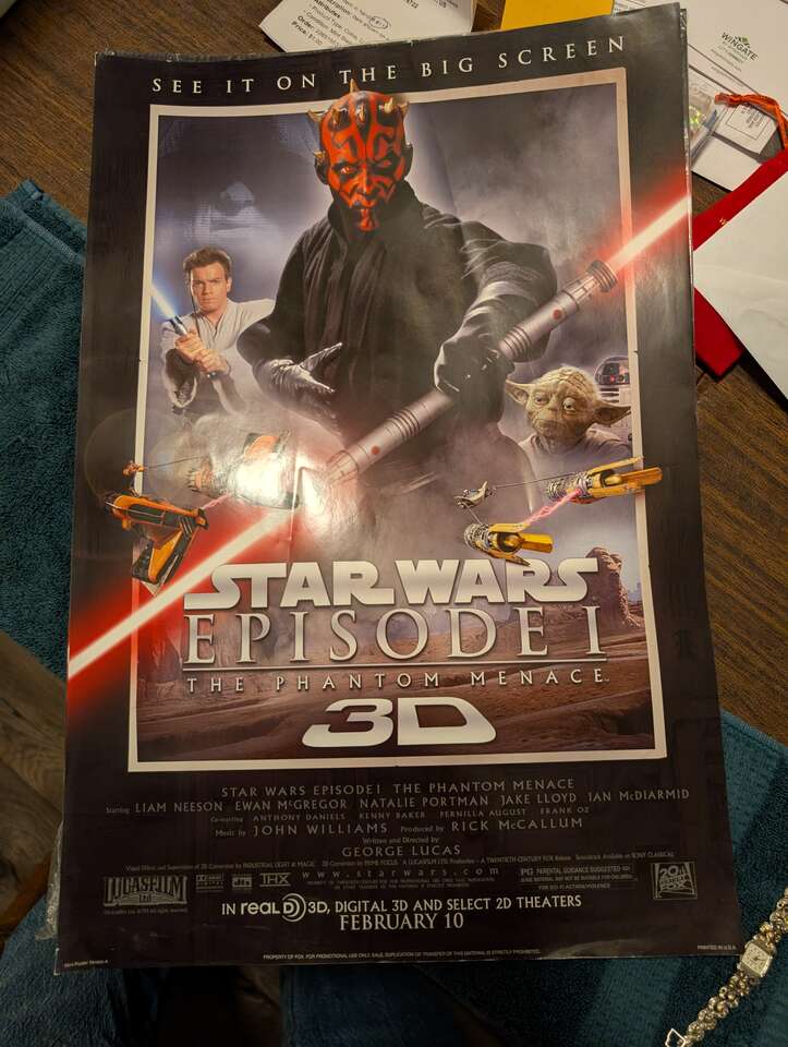 Star Wars Episode 1 3D movie Poster 20x13