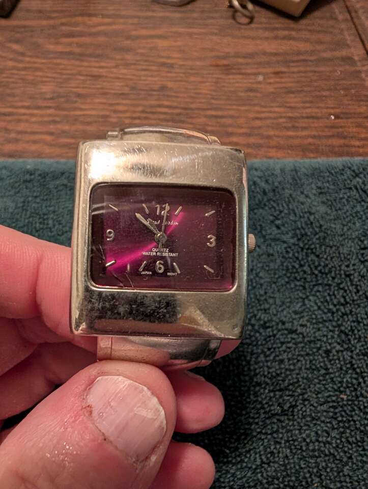 Paul Jardian Ladies  cufflink watch with Japanese Movement and new battery.