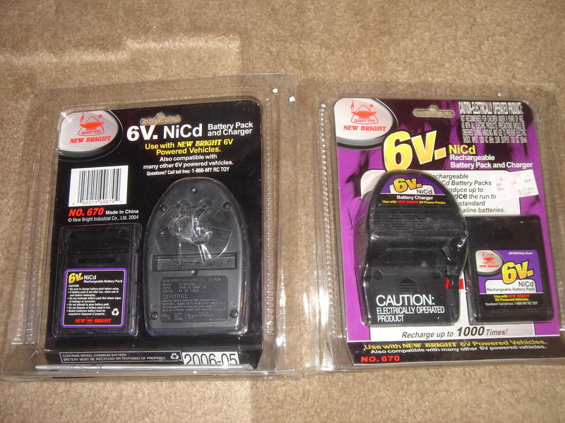 NEW 6V BATTERY AND CHARGER OR/9.6V NICD BATTERY+CHARGER RC REPLACEMENT