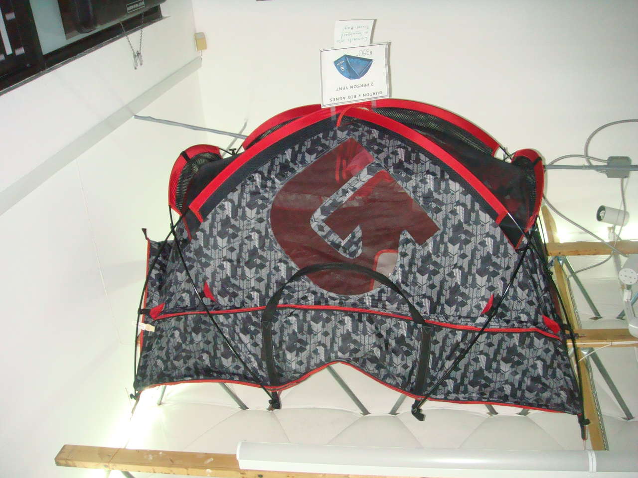 burton snowboard travel bag that coverts  into a Big AGNES  4 man tent