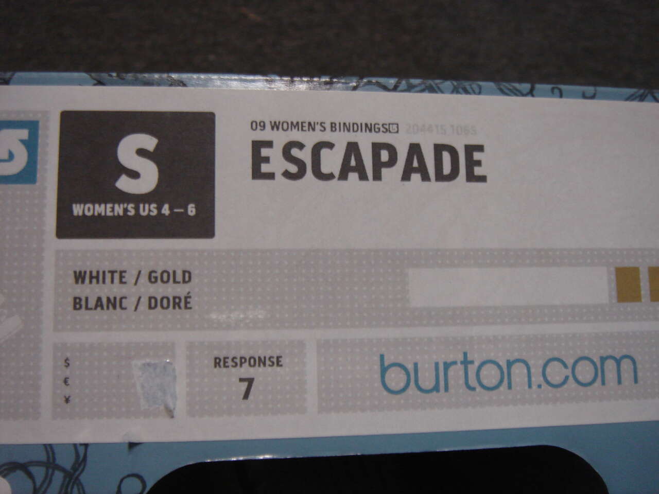 BURTON ESCAPADE SNOWBOARD BINDINGS NEW IN THE BOX SEE PHOTOS