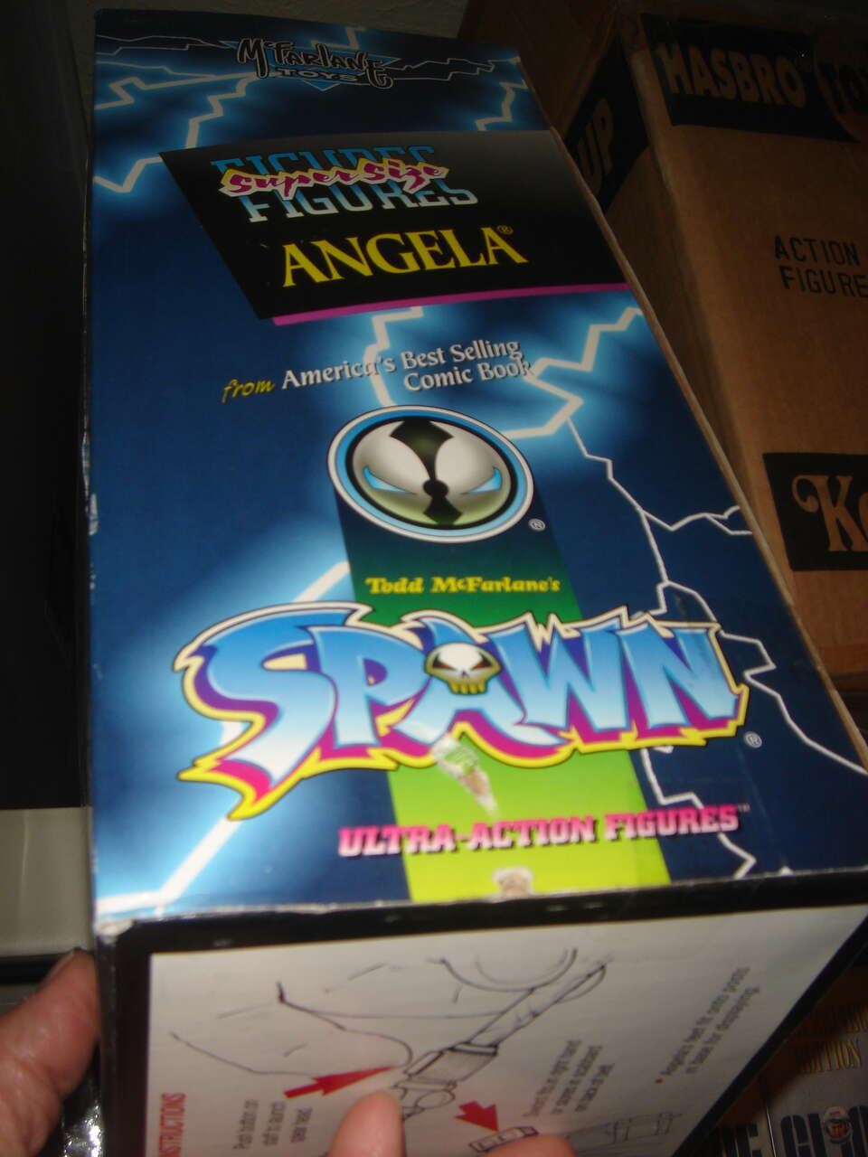 vintage RARE TODD MCFARLANES SPAWN ANGELA 12 inch TALL ACTION FIGURE MINT IN THE BOX