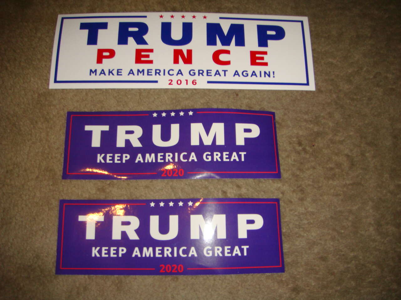 VINTAGE 2016 TRUMP CAMPAIGN STICKERS 3 FOR 5.00