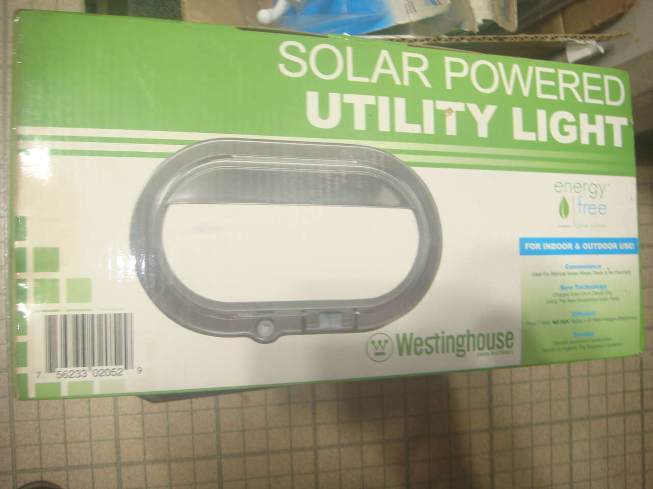 WESTINGHOUSE METAL FRAMED SOLAR POWERED UTILITY SECURITY LIGHT