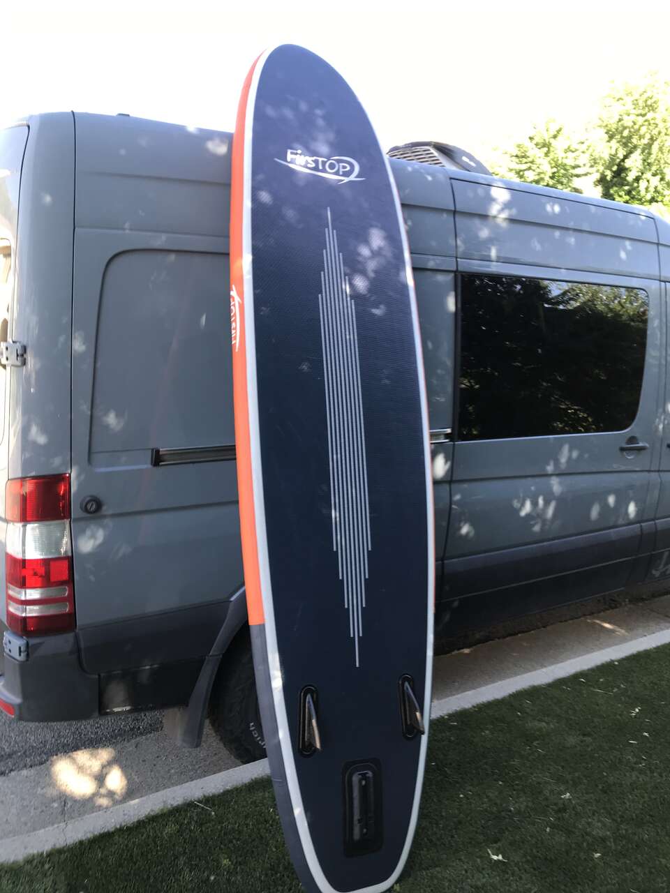 BEST  PADDLEBOARD OUT THERE New Firstop sup stand up paddle board WITH solar lights PUMP PADDLE TRAVEL BAG