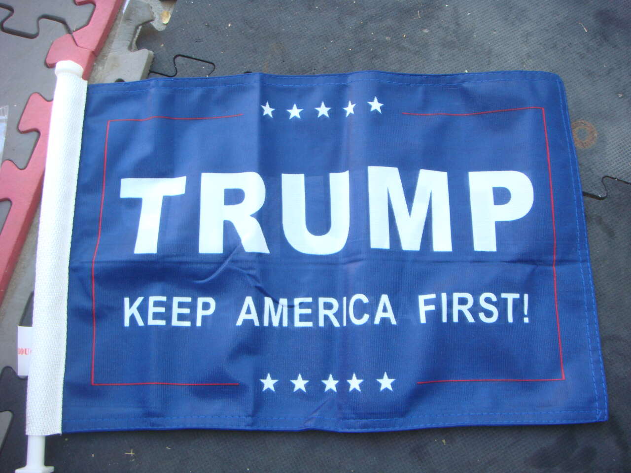 ONLY 3 LEFT TRUMP FLAG KEEP AMERICA FIRST TRUMP FLAG CAR WINDOW FLAG