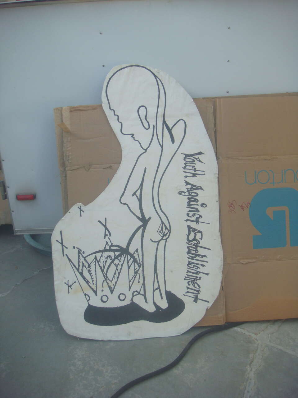 rare  1990 volcom sign from first year of volcom existance YOUTH AGAINST ESTABLISHMET