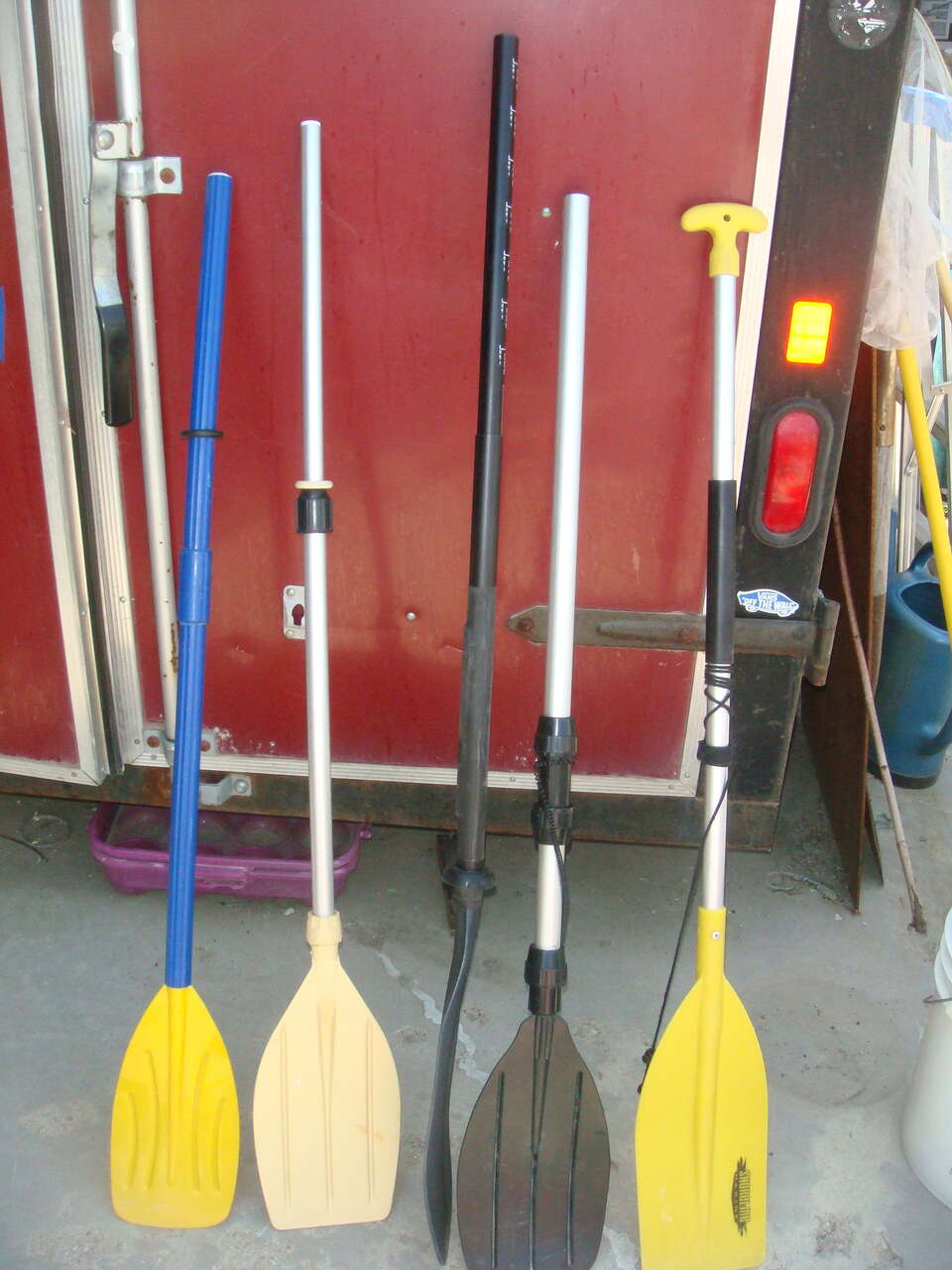 selection of float tube paddles from 10.00 to 20.00 each