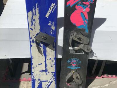 Vintage 90s black snow “MOGUL MONSTER OR HOT DOGGER” Snowboard