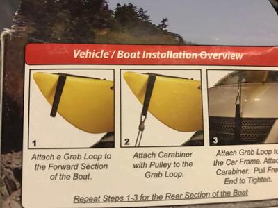 Set of two Malone speed line boat tiedowns with carabiner and rachetting pulley system