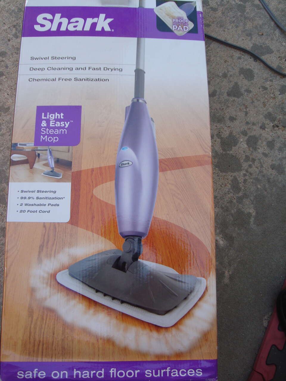 NEW SHARK STEAM MOP  WITH BOX AND ACCESSORIES