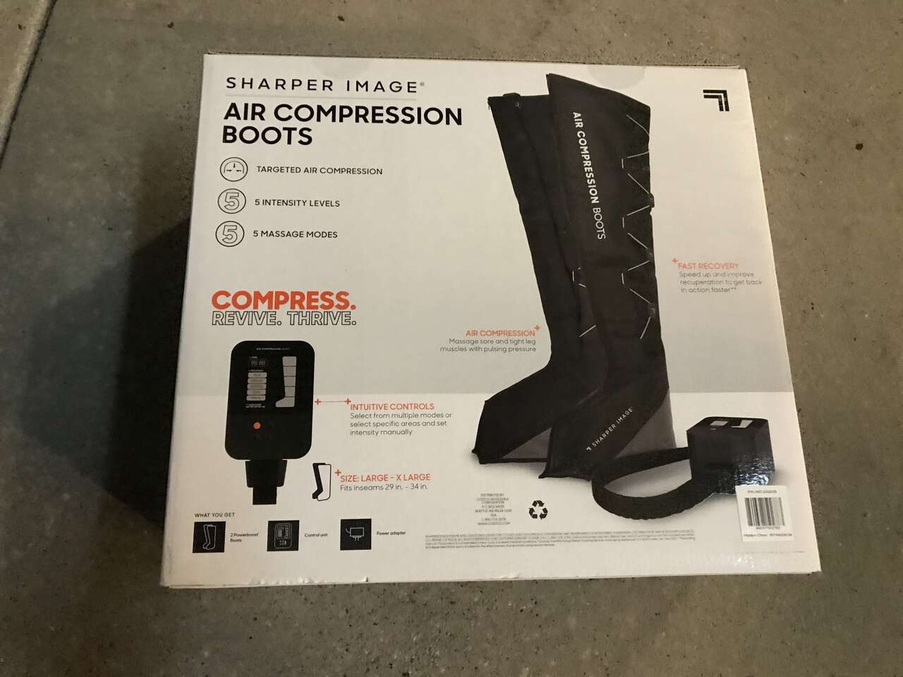 New in box air compression boots muscle recovery