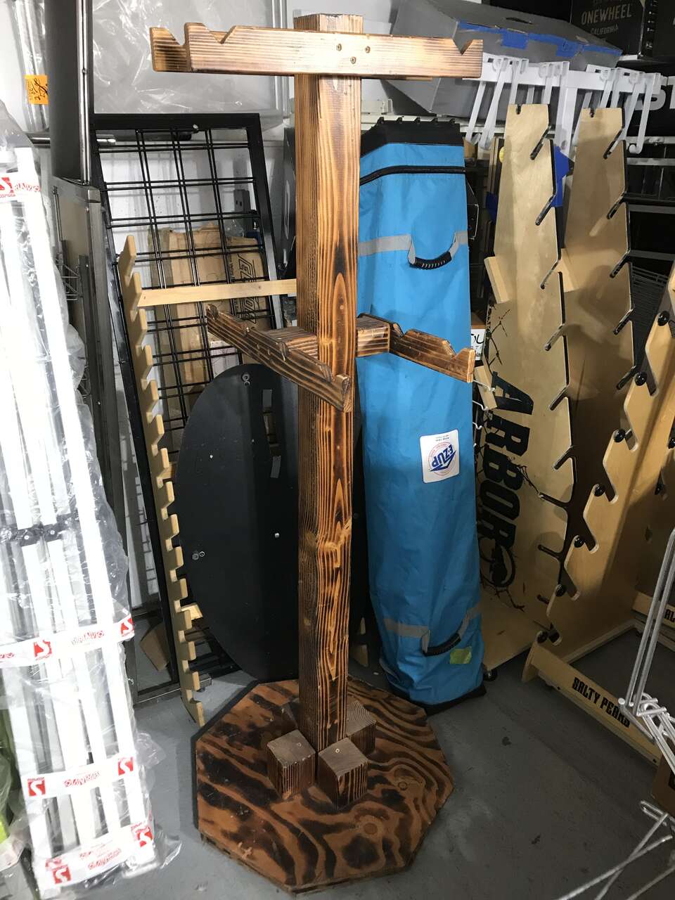 Several skateboard and snowboard racks for sale