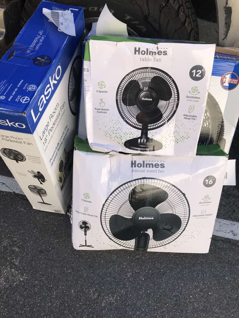 Lasko pedestal fans 12,16, 0r 18 inch new in box