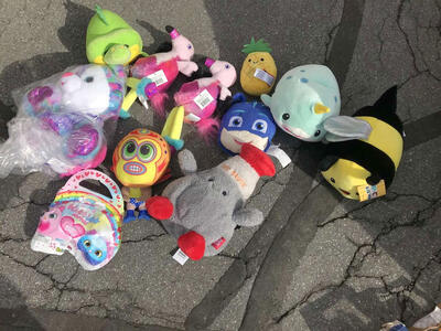 Collection of 11 new stuffed toys for dog toys or kids all 11 for 10 bucks