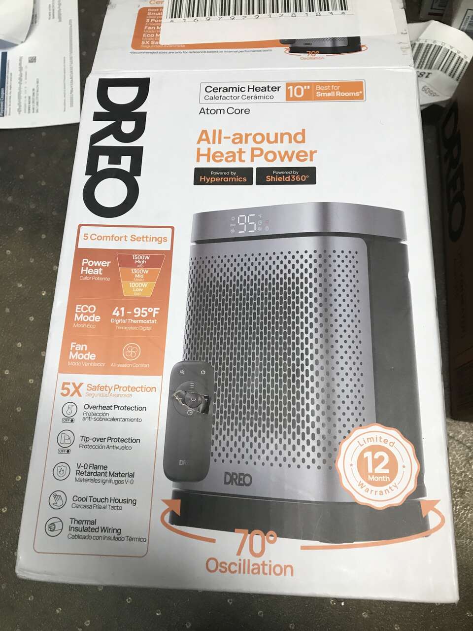 DREO ceramic heater Adam core NEW IN BOX