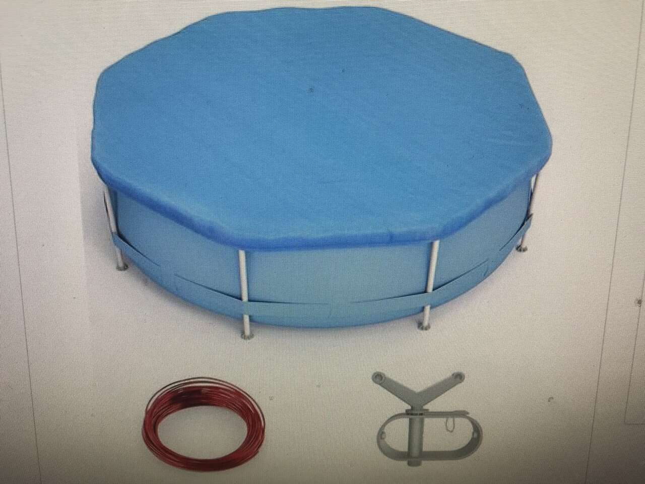 28 foot round pool cover with wire tension cable or use as pond liner or tarp