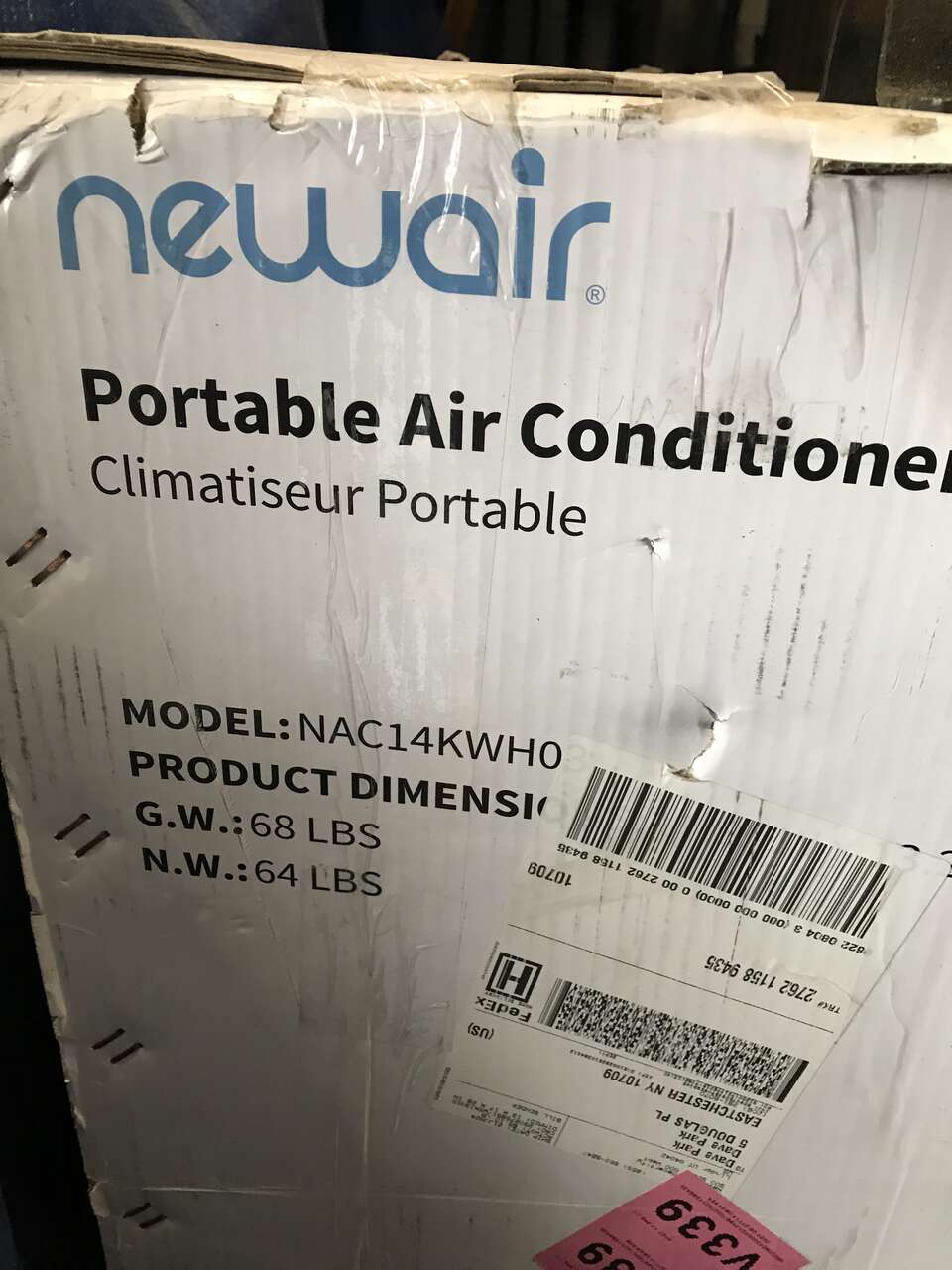 NEW AIR 3 in 1 portable air conditioner dehumidifier fan new in box 10k btu
