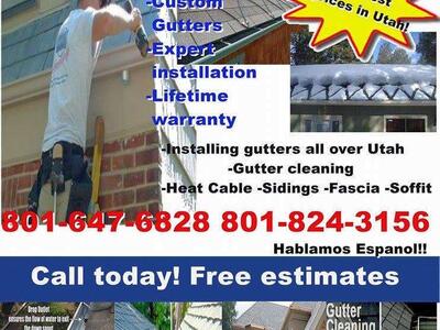 Rain gutter, stucco, concret, soffit, fascia, siding, painting