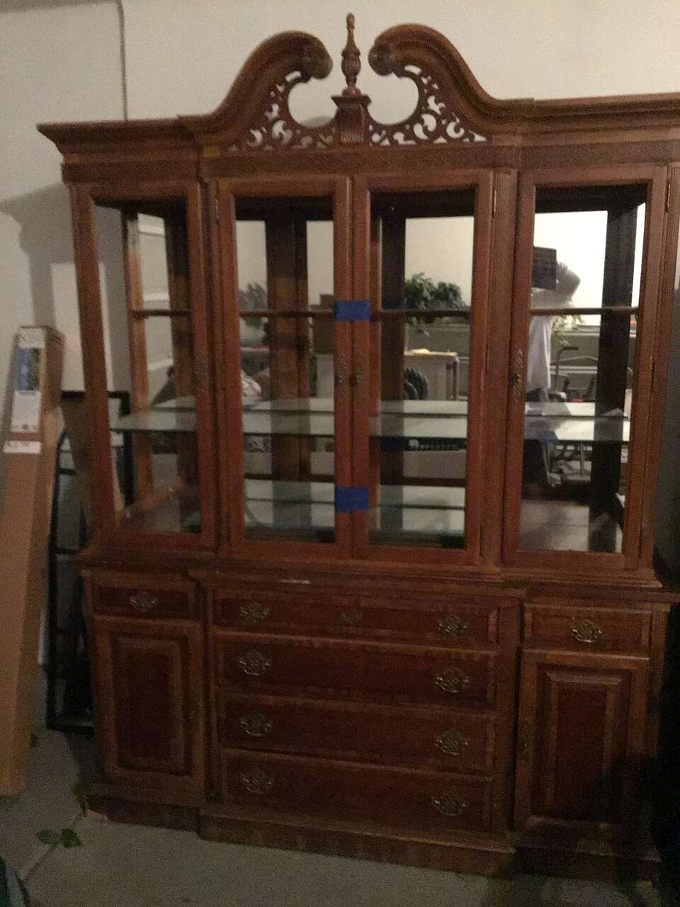 Vintage China Hutch, glass doors, hea… Furniture