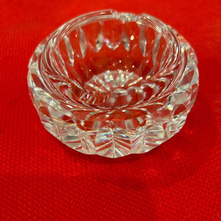 Waterford Ashtray Gothic Script Acid Etch to Base